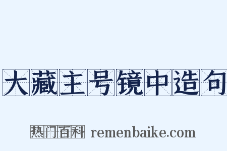 大藏主号镜中造句是什么意思的图片